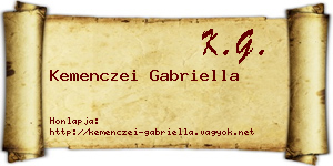 Kemenczei Gabriella névjegykártya