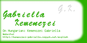 gabriella kemenczei business card
